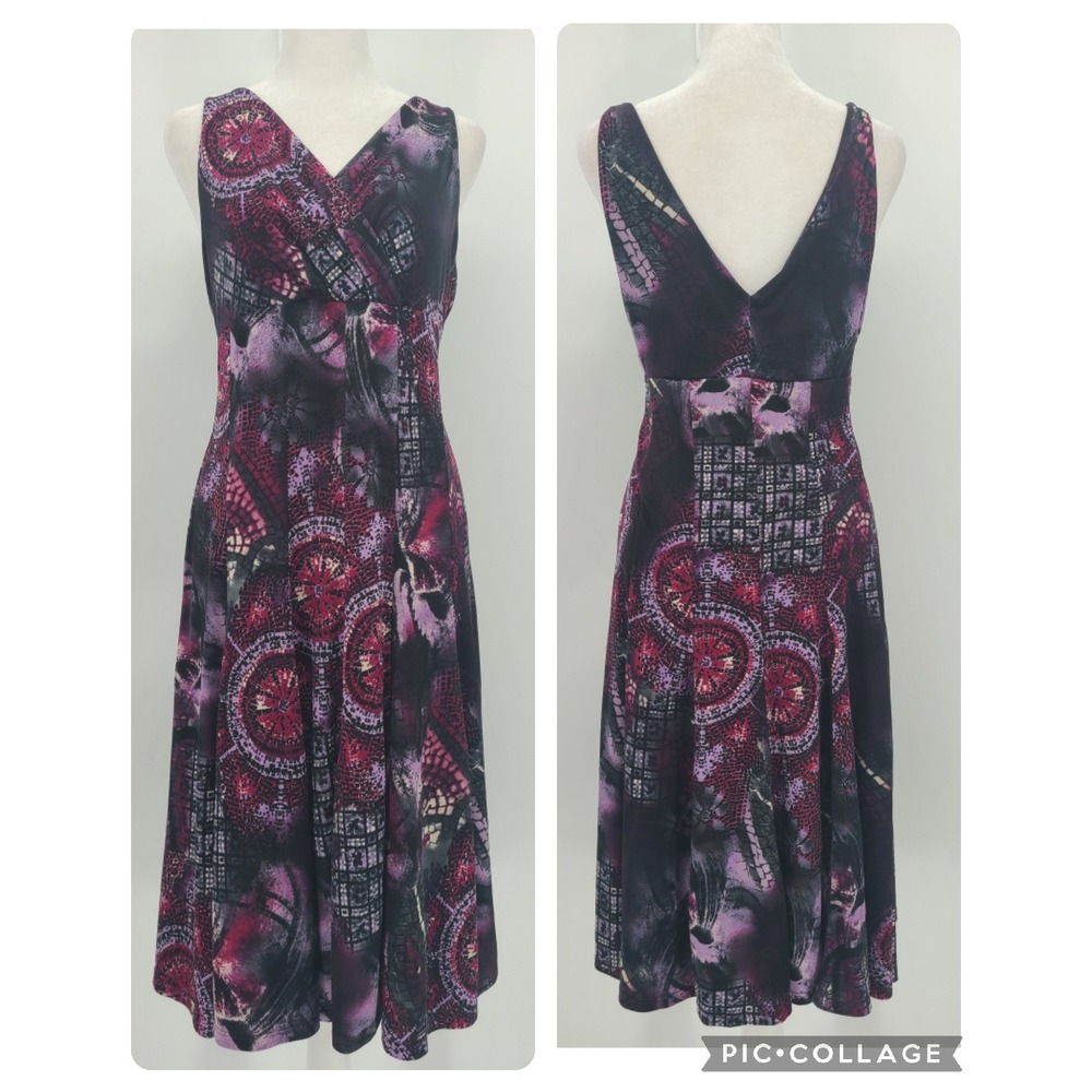 Y2K Wrap Midi Empire Waist Dress 10 Women Romantic 90s Retro Flowy Party Whimsy